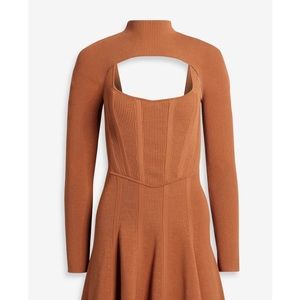 Dion Lee Stirrup Corset Mini Dress, Tan Size Small NWT